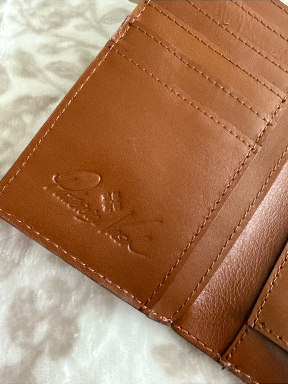 NEW Patricia Nash Brown Tan Leather Trifold Teresa Wallet - Picture 3 of 8